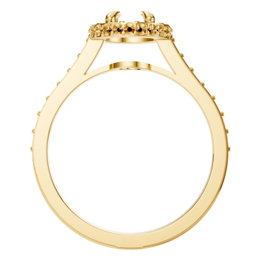 RI-6402 Yellow Gold Ring UNSET - Top View