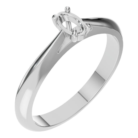RI-6434 White Gold Ring UNSET - Main View