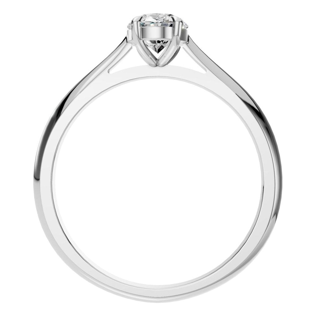 RI-6434 White Gold Ring SET - Top View