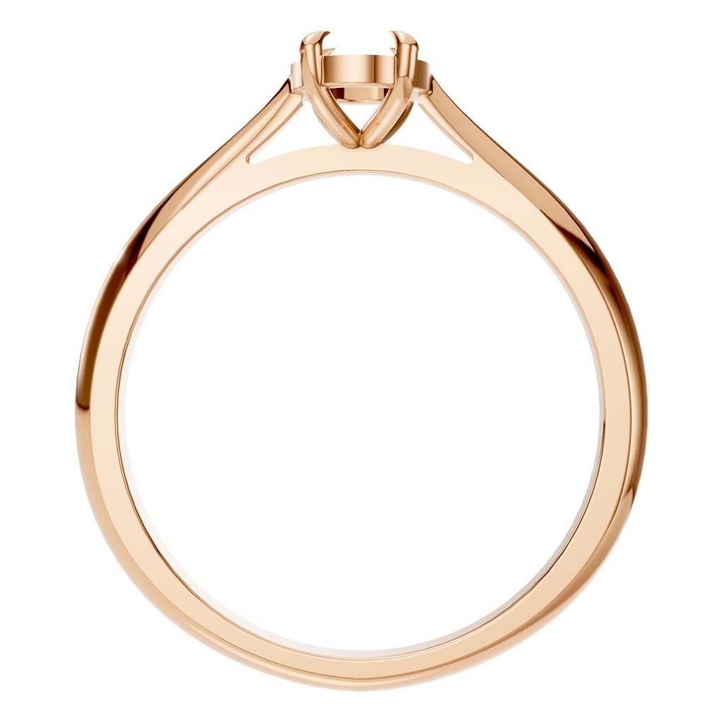 RI-6434 Rose Gold Ring UNSET - Top View