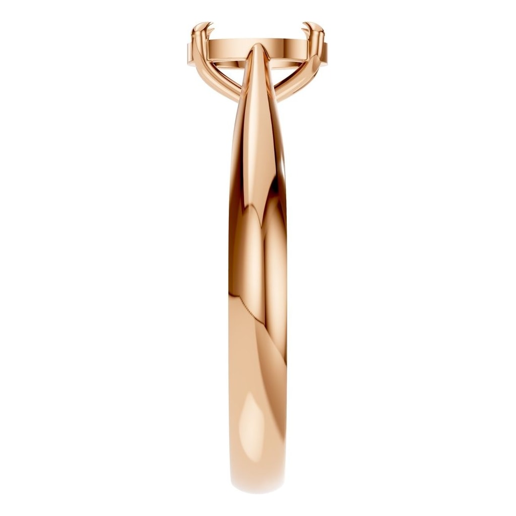 RI-6434 Rose Gold Ring UNSET - Side View