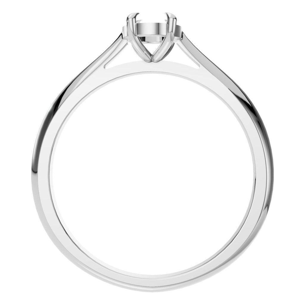 RI-6434 White Gold Ring UNSET - Top View