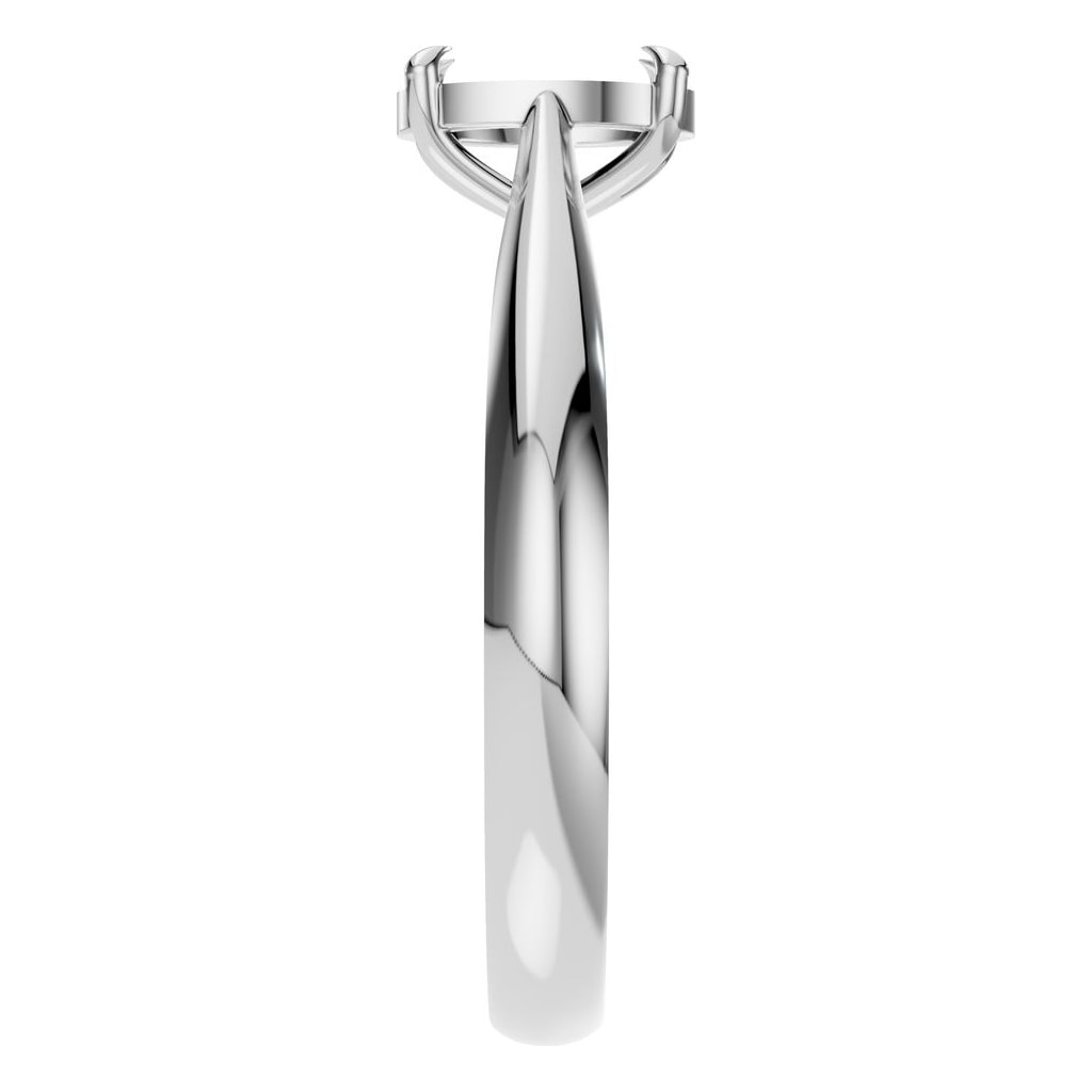 RI-6434 White Gold Ring UNSET - Side View