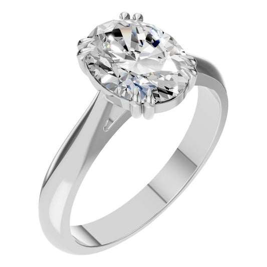 RI-6434 White Gold Ring SET - Main View