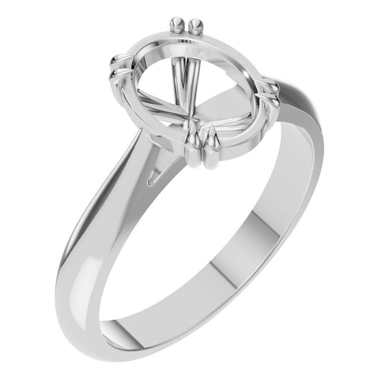 RI-6434 White Gold Ring UNSET - Main View