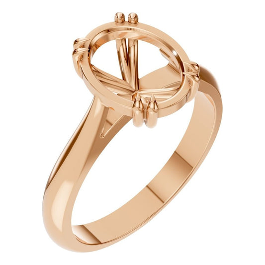 RI-6434 Rose Gold Ring UNSET - Main View
