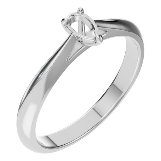 RI-6434 White Gold Ring UNSET - Main View