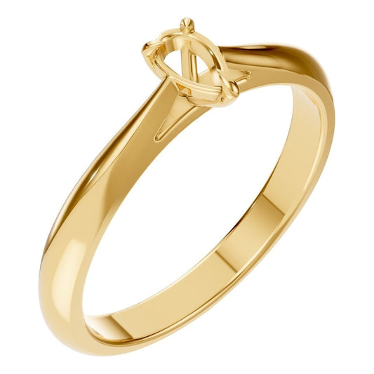 RI-6434 Yellow Gold Ring UNSET - Main View