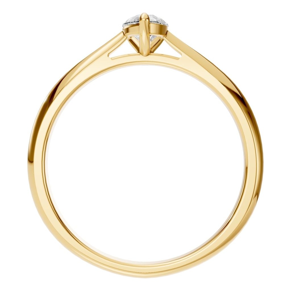 RI-6434 Yellow Gold Ring SET - Top View