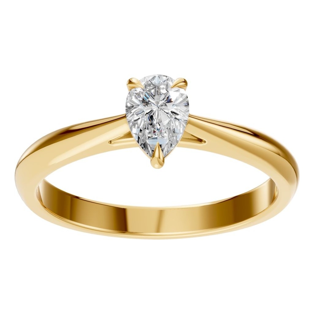 RI-6434 Yellow Gold Ring SET - Front View