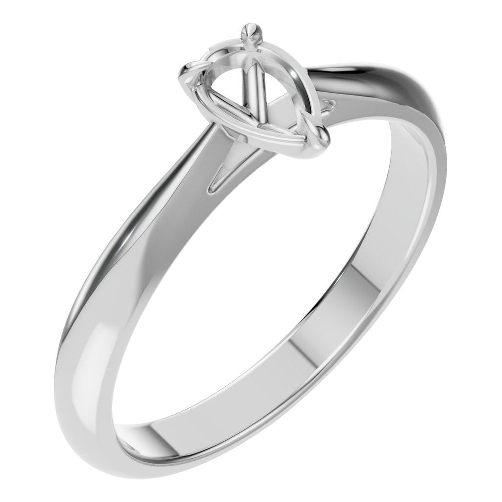 RI-6434 White Gold Ring UNSET - Main View