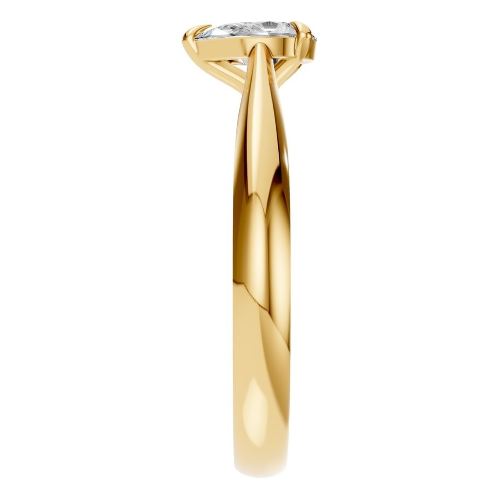 RI-6434 Yellow Gold Ring SET - Side View