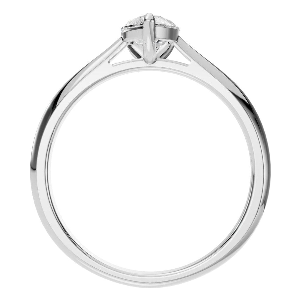 RI-6434 White Gold Ring SET - Top View