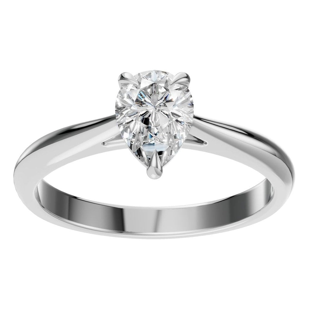 RI-6434 White Gold Ring SET - Front View