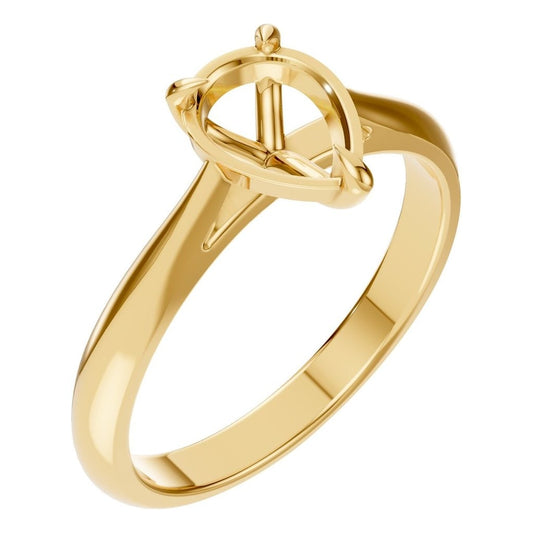 RI-6434 Yellow Gold Ring UNSET - Main View