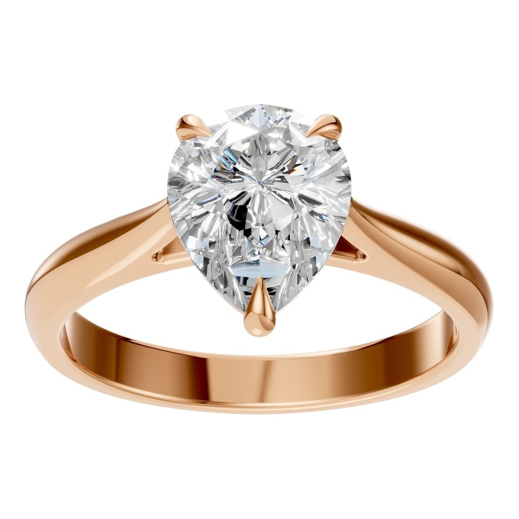 RI-6434 Rose Gold Ring SET - Front View