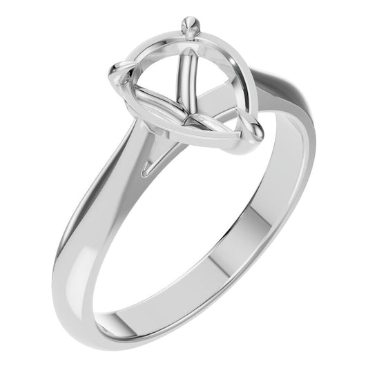 RI-6434 White Gold Ring UNSET - Main View