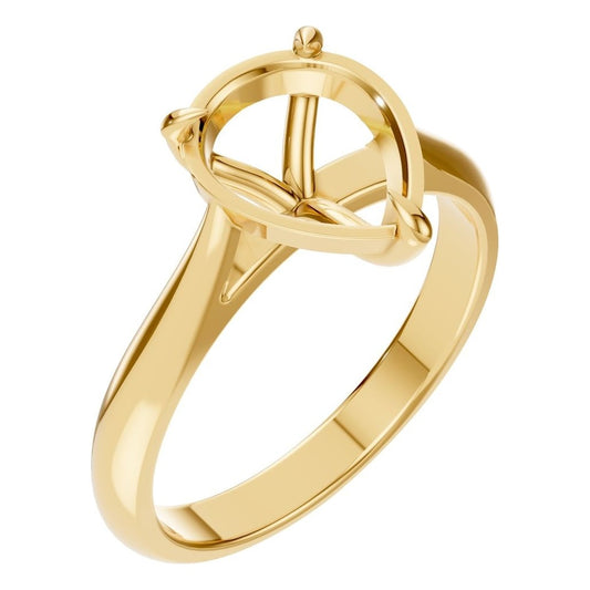RI-6434 Yellow Gold Ring UNSET - Main View