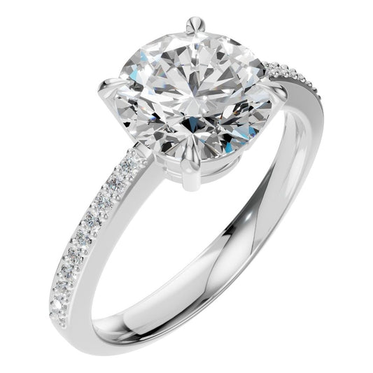 RI-6632 White Gold Ring SET - Main View