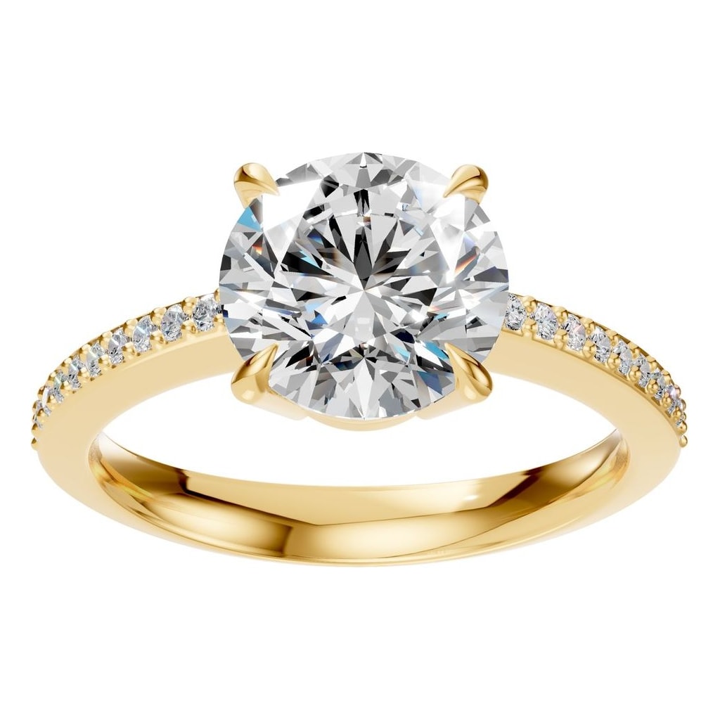 RI-6632 Yellow Gold Ring SET - Front View