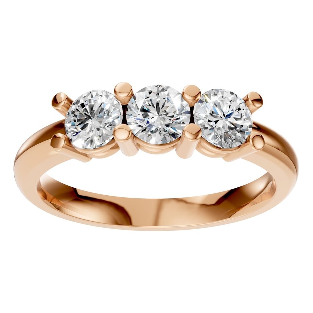 RI-6713 Rose Gold Ring SET - Front View