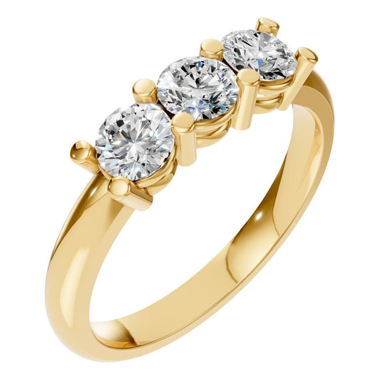 RI-6713 Yellow Gold Ring SET - Main View