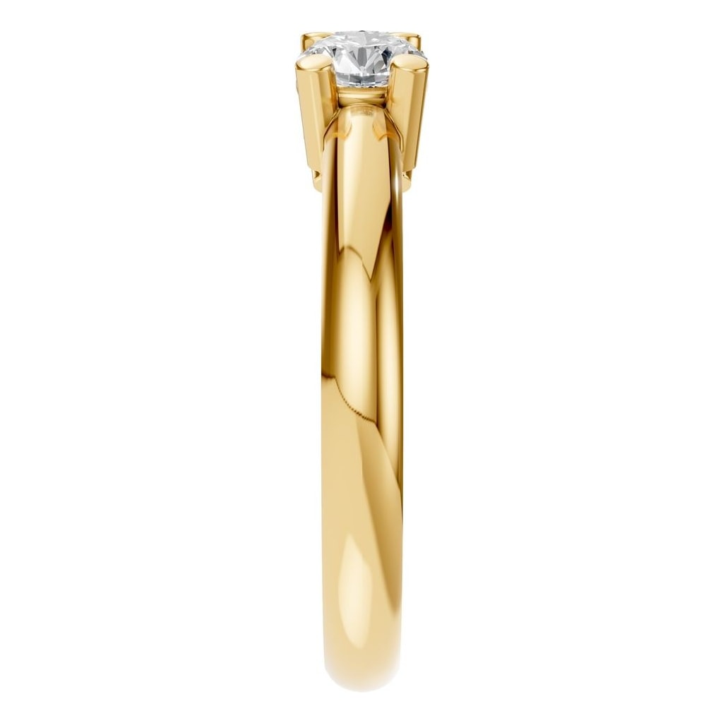 RI-6713 Yellow Gold Ring SET - Side View