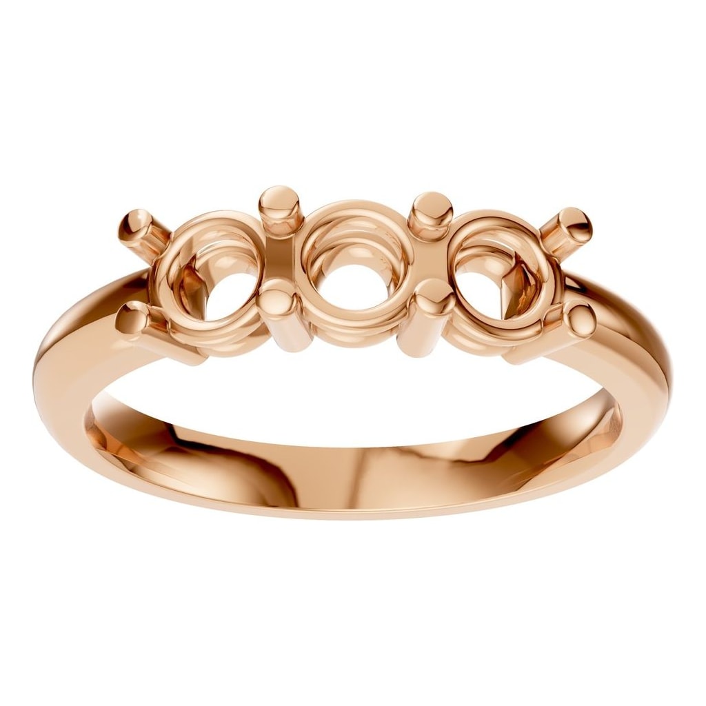RI-6713 Rose Gold Ring UNSET - Front View