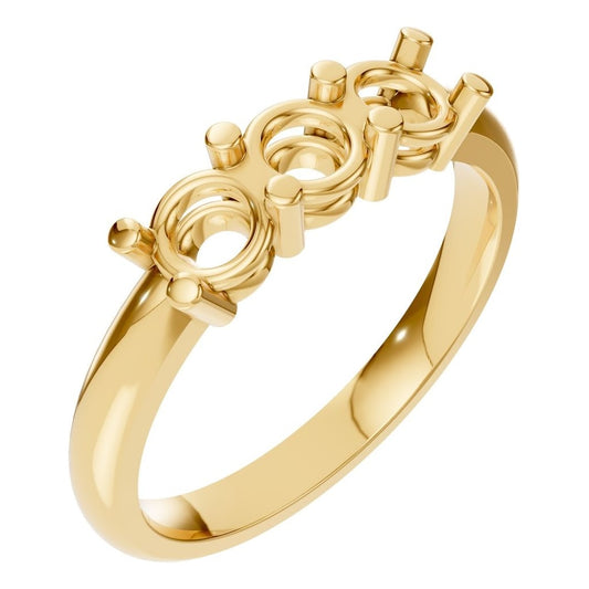 RI-6713 Yellow Gold Ring UNSET - Main View