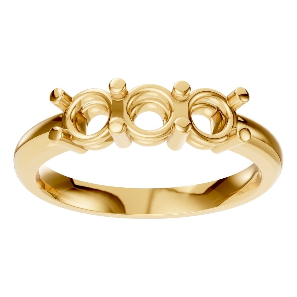 RI-6713 Yellow Gold Ring UNSET - Front View