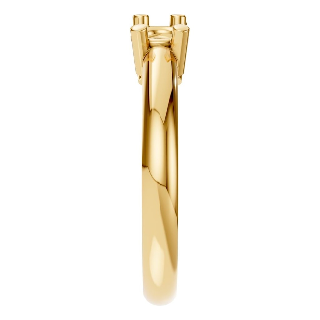 RI-6713 Yellow Gold Ring UNSET - Side View
