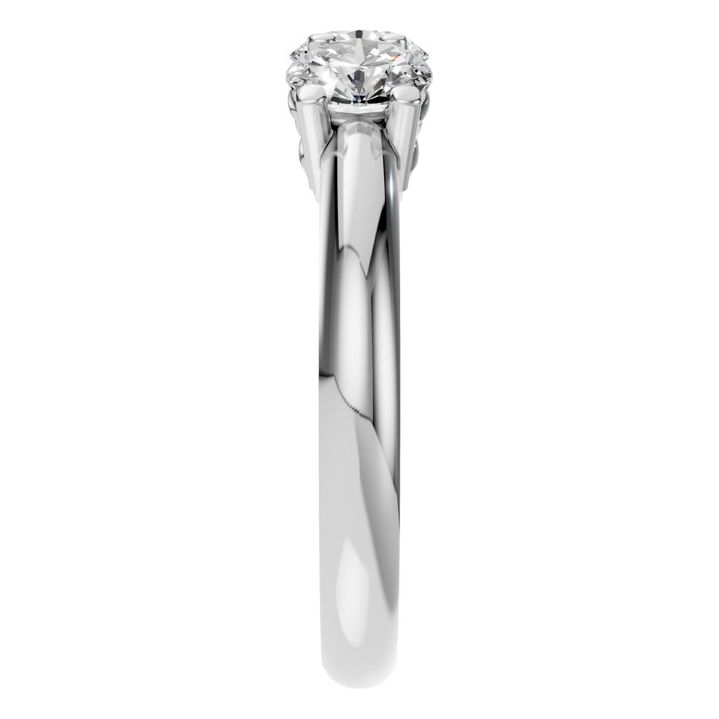 RI-6713 White Gold Ring SET - Side View