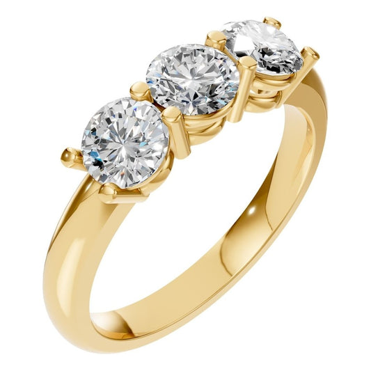 RI-6713 Yellow Gold Ring SET - Main View