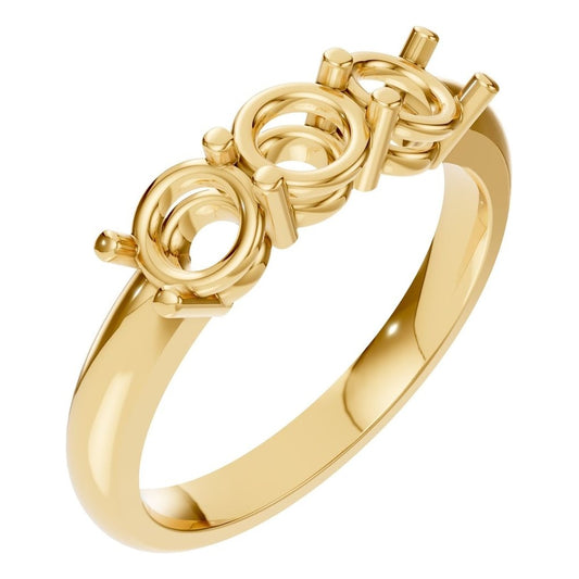 RI-6713 Yellow Gold Ring UNSET - Main View
