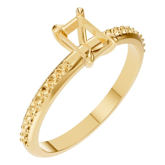RI-6740 Yellow Gold Ring UNSET - Main View