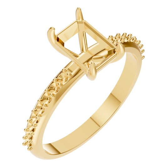 RI-6740 Yellow Gold Ring UNSET - Main View