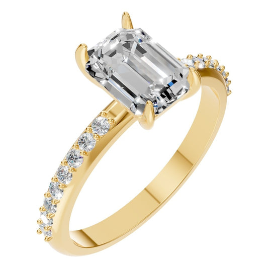 RI-6740 Yellow Gold Ring SET - Main View
