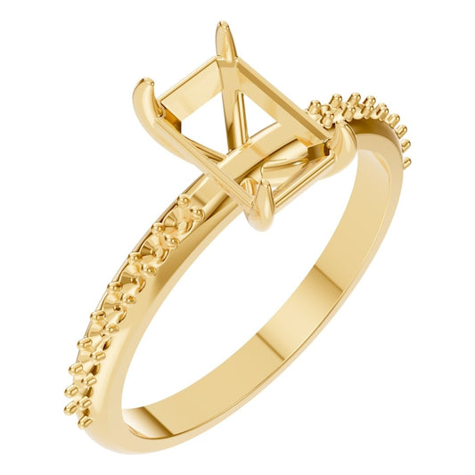 RI-6740 Yellow Gold Ring UNSET - Main View