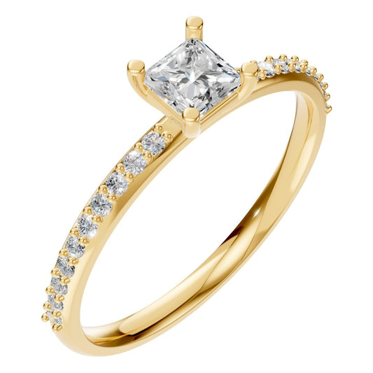 RI-6740 Yellow Gold Ring SET - Main View