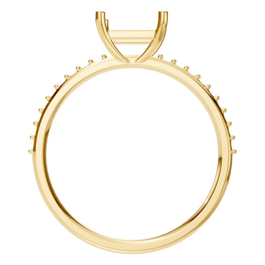 RI-6740 Yellow Gold Ring UNSET - Top View