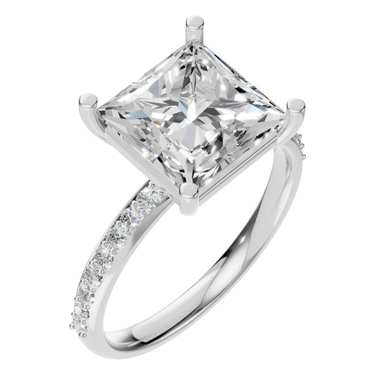 RI-6740 White Gold Ring SET - Main View