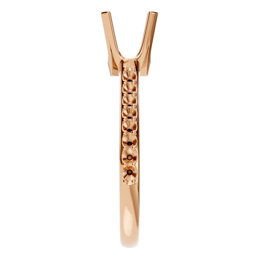 RI-6903 Rose Gold Ring UNSET - Side View