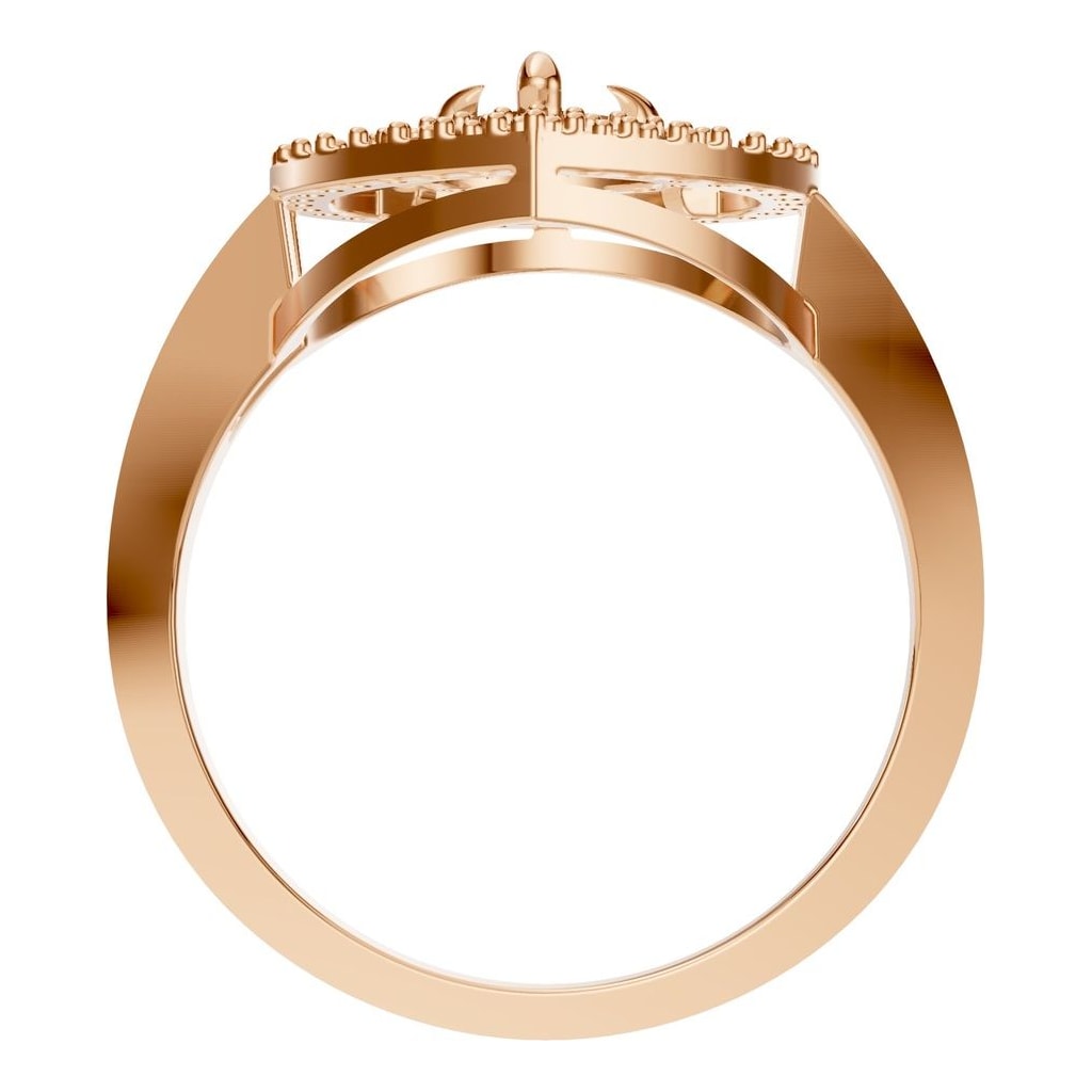 RI-7211 Rose Gold Ring UNSET - Top View