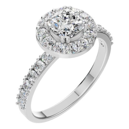 RI-7593 White Gold Ring SET - Main View
