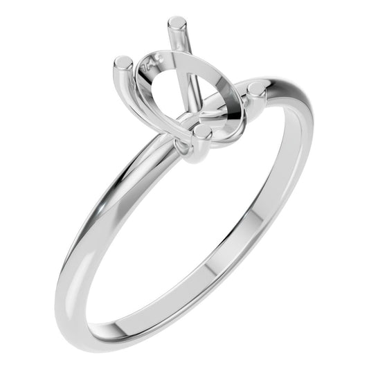 RI-7657 White Gold Ring UNSET - Main View