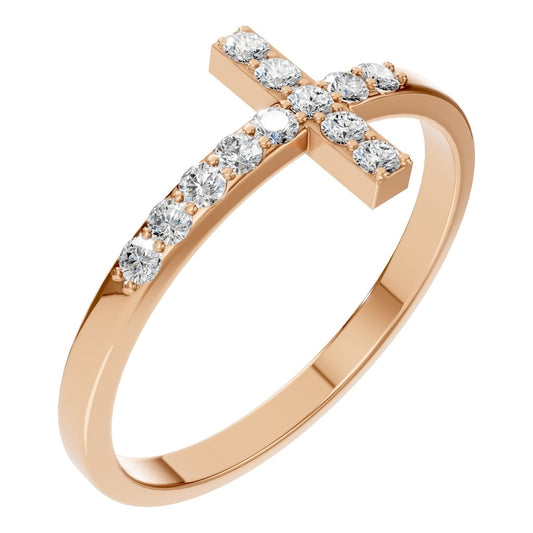 RI-7995 Rose Gold Ring SET - Main View
