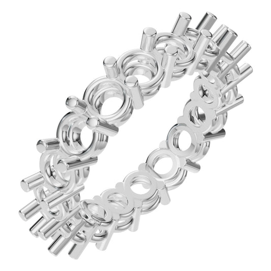 RI-8213 White Gold Ring UNSET - Main View