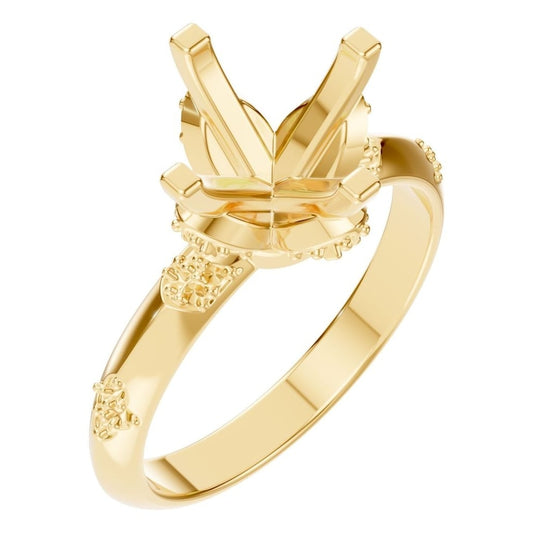 RI-8216 Yellow Gold Ring UNSET - Main View