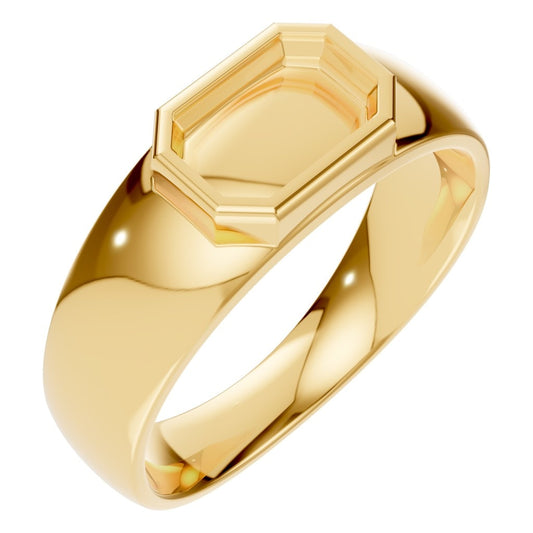 RI-8480 Yellow Gold Ring UNSET - Main View