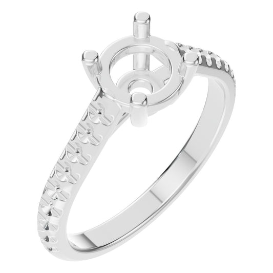 RI-9369 White Gold Ring UNSET - Main View